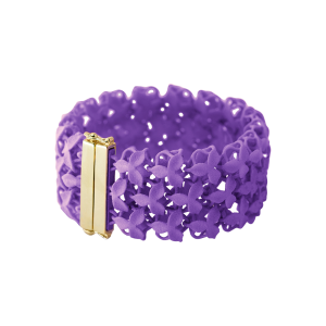 Boltenstern Fabnora by Boltenstern FABNORA Blossom Armband 3-reihig Lavender Purple RAL 4005