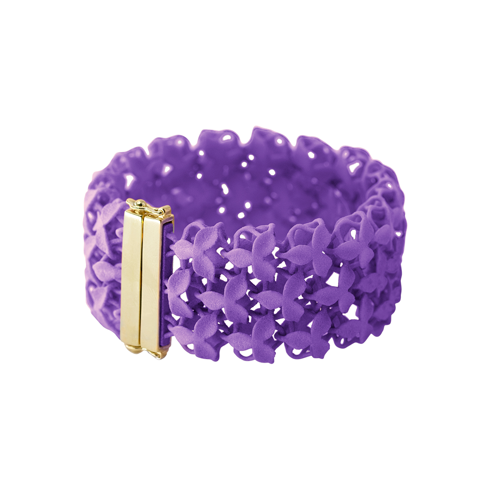 Boltenstern Fabnora by Boltenstern FABNORA Blossom Armband 3-reihig Lavender Purple RAL 4005