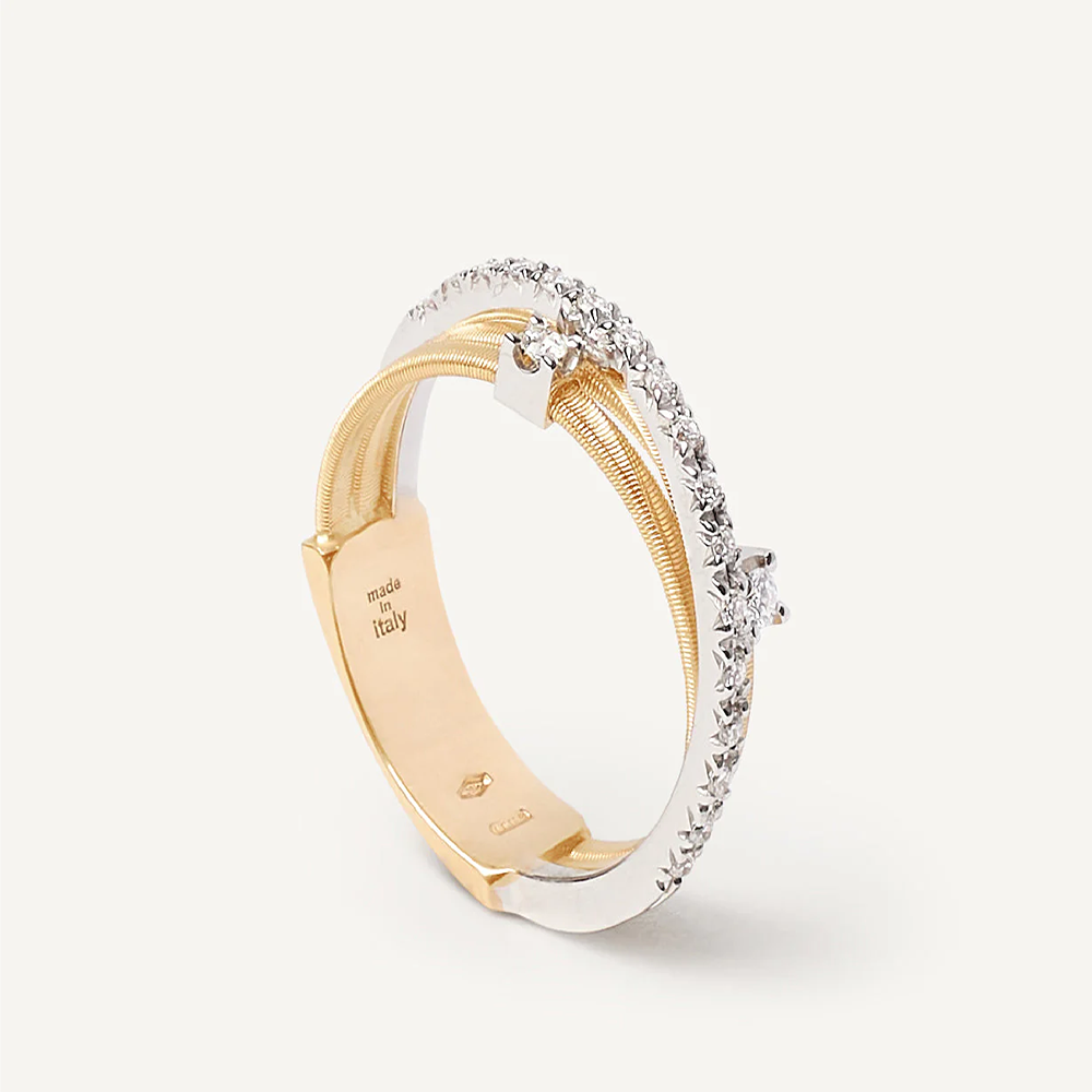 Marco Bicego Goa Goa Dreireihiger Ring aus Gold mit Diamanten AG269_B2_YW_M5