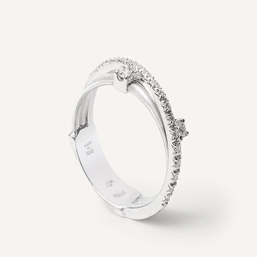 Marco Bicego Goa Goa Dreireihiger Ring aus Weißgold mit Diamanten AG269_B2_W_01