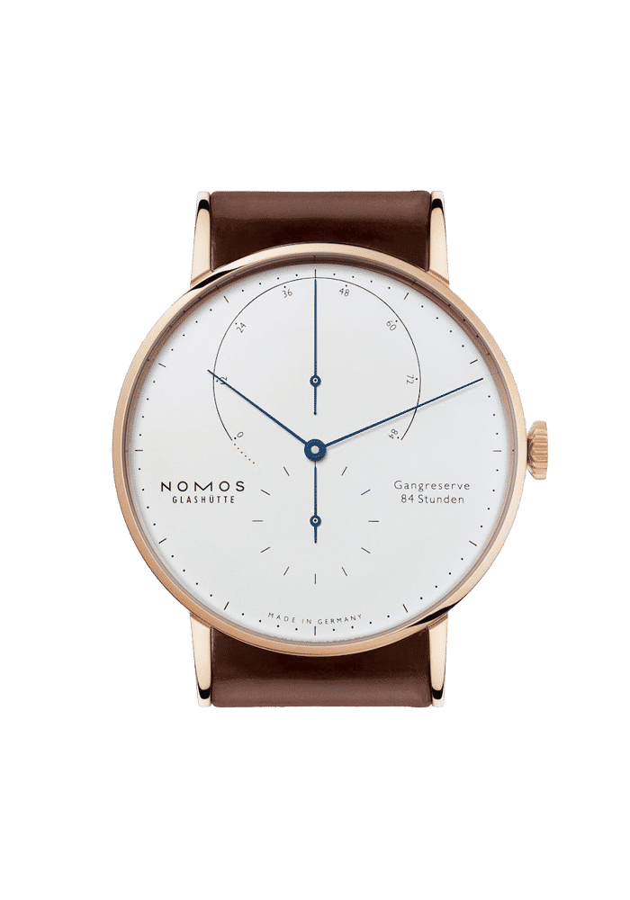 NOMOS Glashütte Lambda Roségold mit gebläuten Zeigern 932