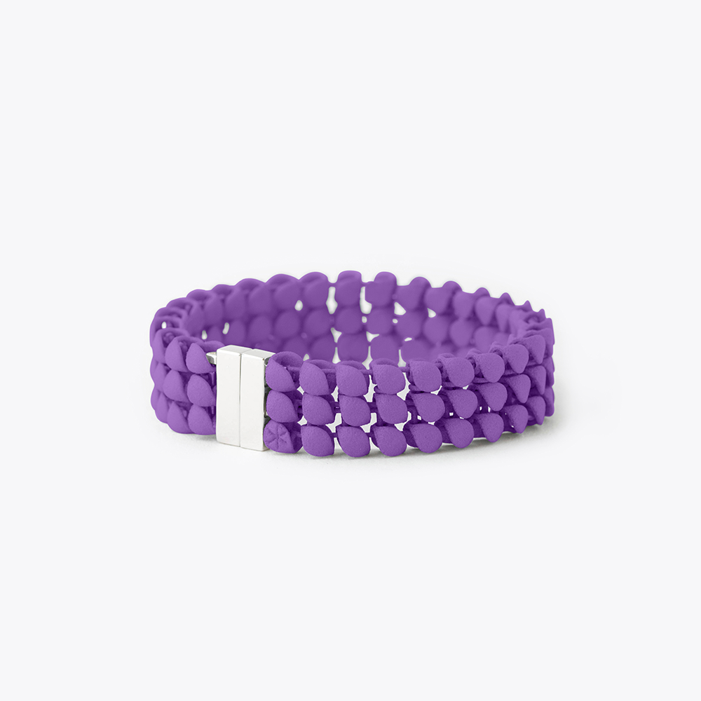 FABNORA Fabnora Essence Armband 3-reihig 925 Silber Lavender Lila FA1B8-3RLP