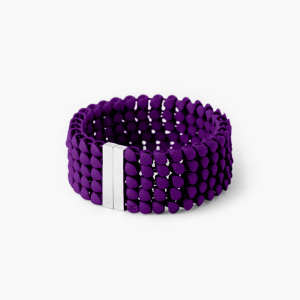 FABNORA Fabnora Essence Armband 5-reihig 925 Silber Aubergine Purple FA1B8-5RAL