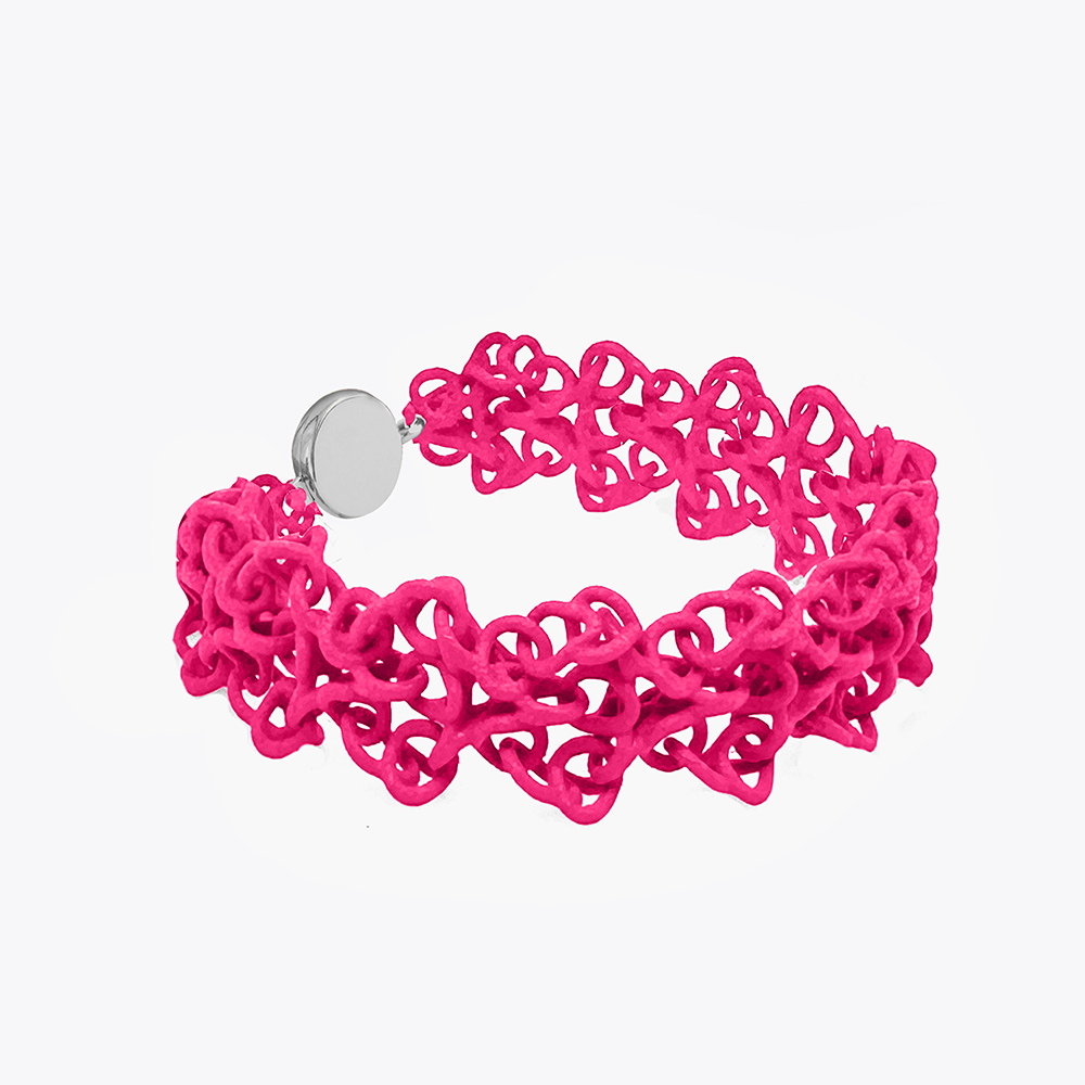 FABNORA Fabnora Rondo Armband 925 Silber Hot Pink FR1B8-1RPI