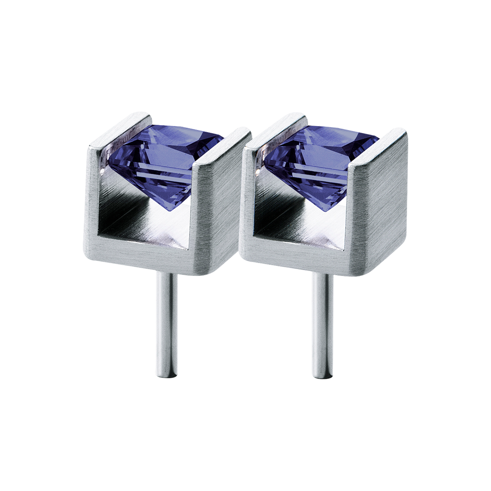 Humphrey Farbedelsteinohrstecker Cube FO4x4-io