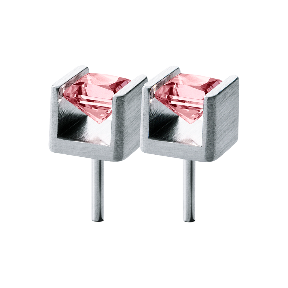 Humphrey Farbedelsteinohrstecker Cube FO4x4-rtu