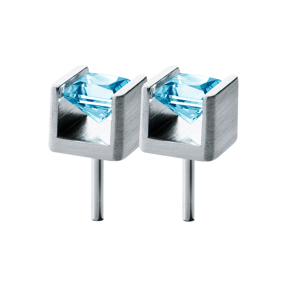 Humphrey Farbedelsteinohrstecker Cube FO4x4-top