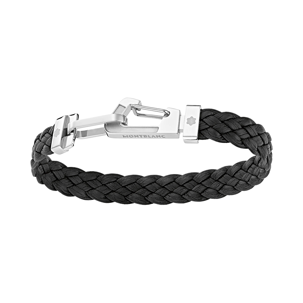 Montblanc Wrap Me Armband aus Leder in Schwarz MB12614363 bei Juwelier Heller in Klagenfurt