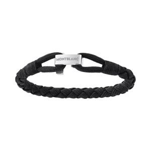 Montblanc Wrap Me Armband aus Nylon und Edelstahl in Schwarz MB12838260 bei Juwelier Heller in Klagenfurt