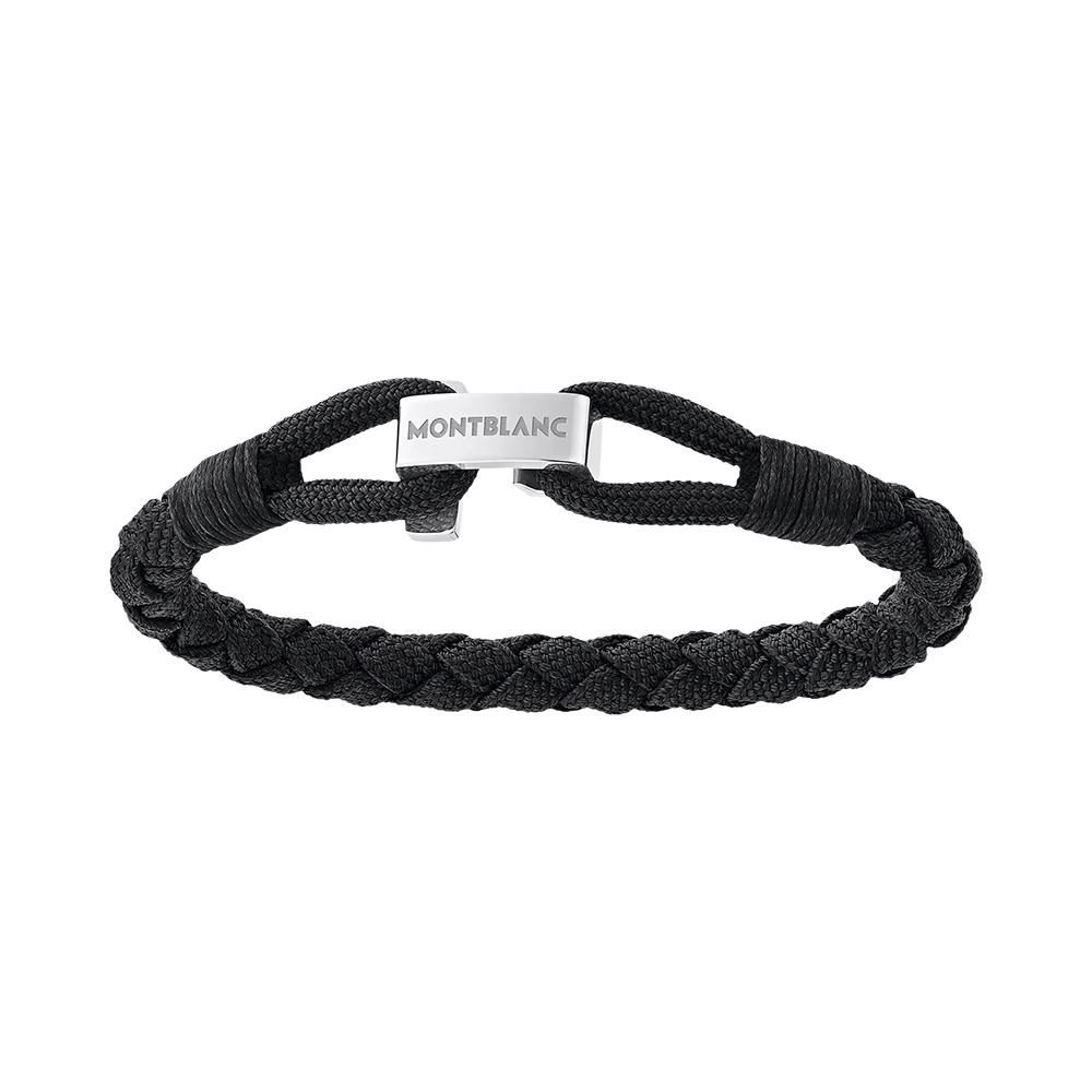 Montblanc Wrap Me Armband aus Nylon und Edelstahl in Schwarz MB12838260 bei Juwelier Heller in Klagenfurt