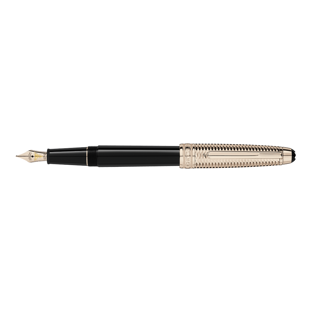 Montblanc Meisterstück Doué Geometry Champagne Gold-Coated Classique Füllfederhalter 118092 bei Juwelier Heller in Klagenfurt