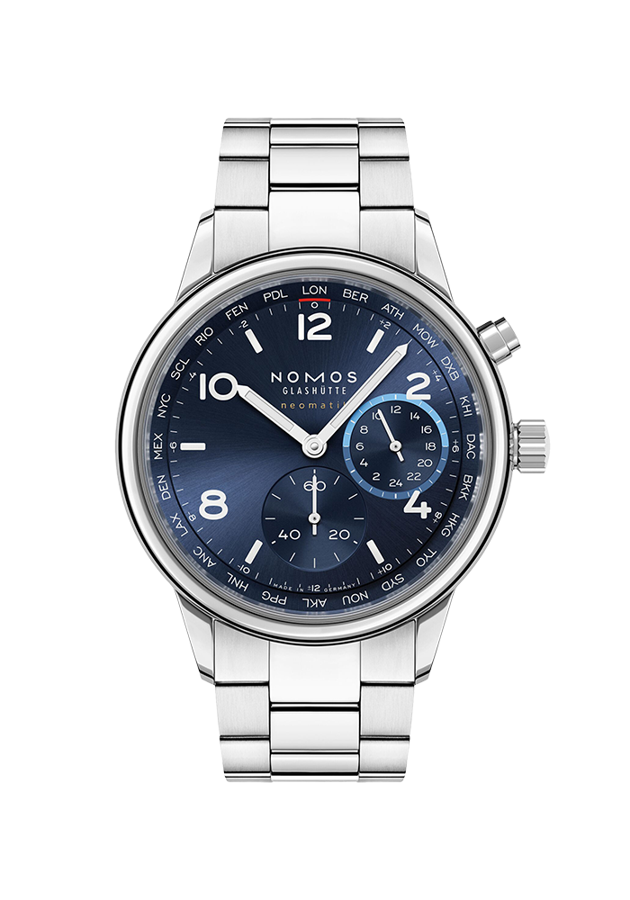 NOMOS Glashütte Club Club Sport Neomatik Weltzeit Blau 790